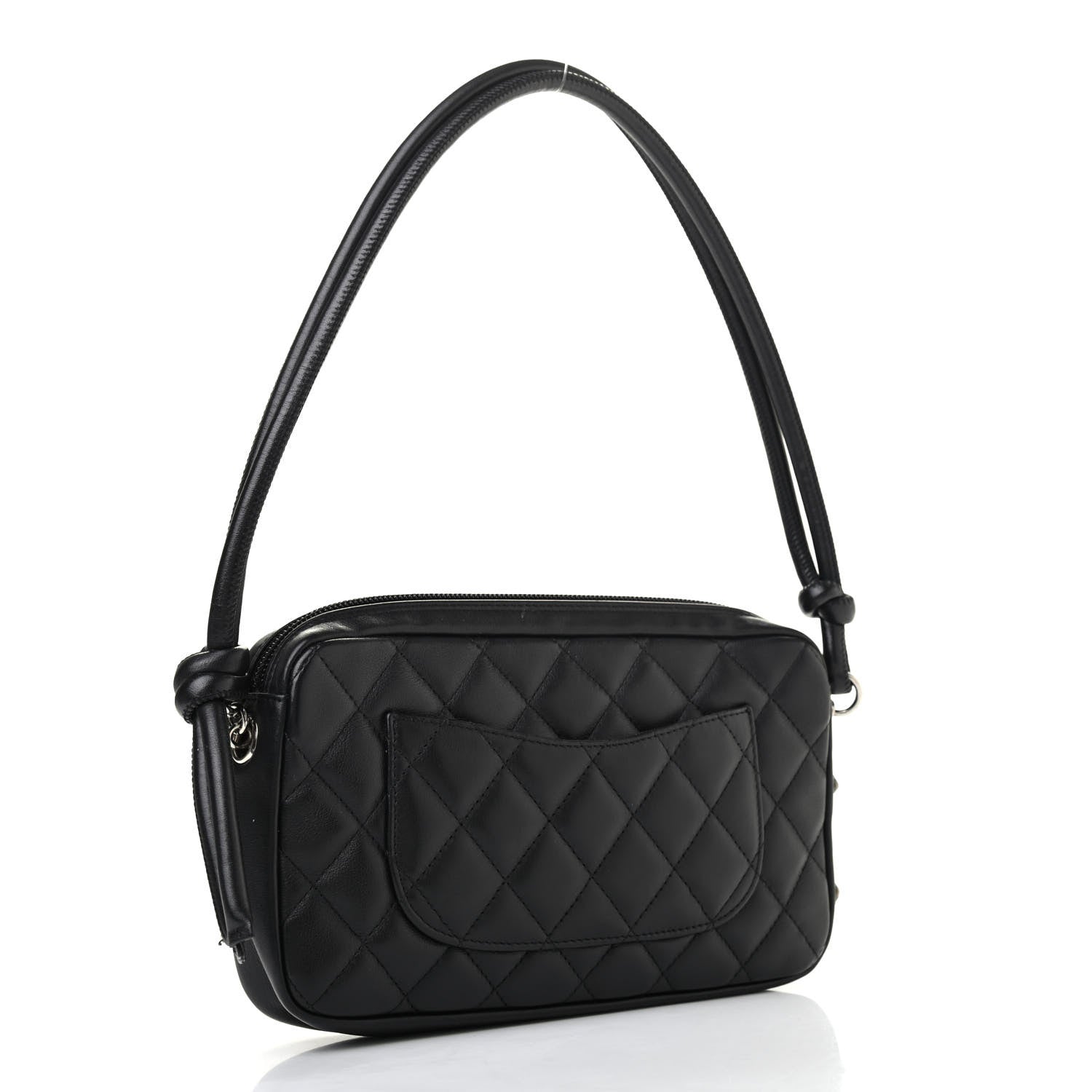 Chanel Calfskin Quilted Cambon Pochette Black White 3 of 7