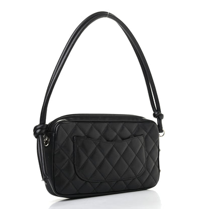 Chanel Calfskin Quilted Cambon Pochette Black White 3 of 7