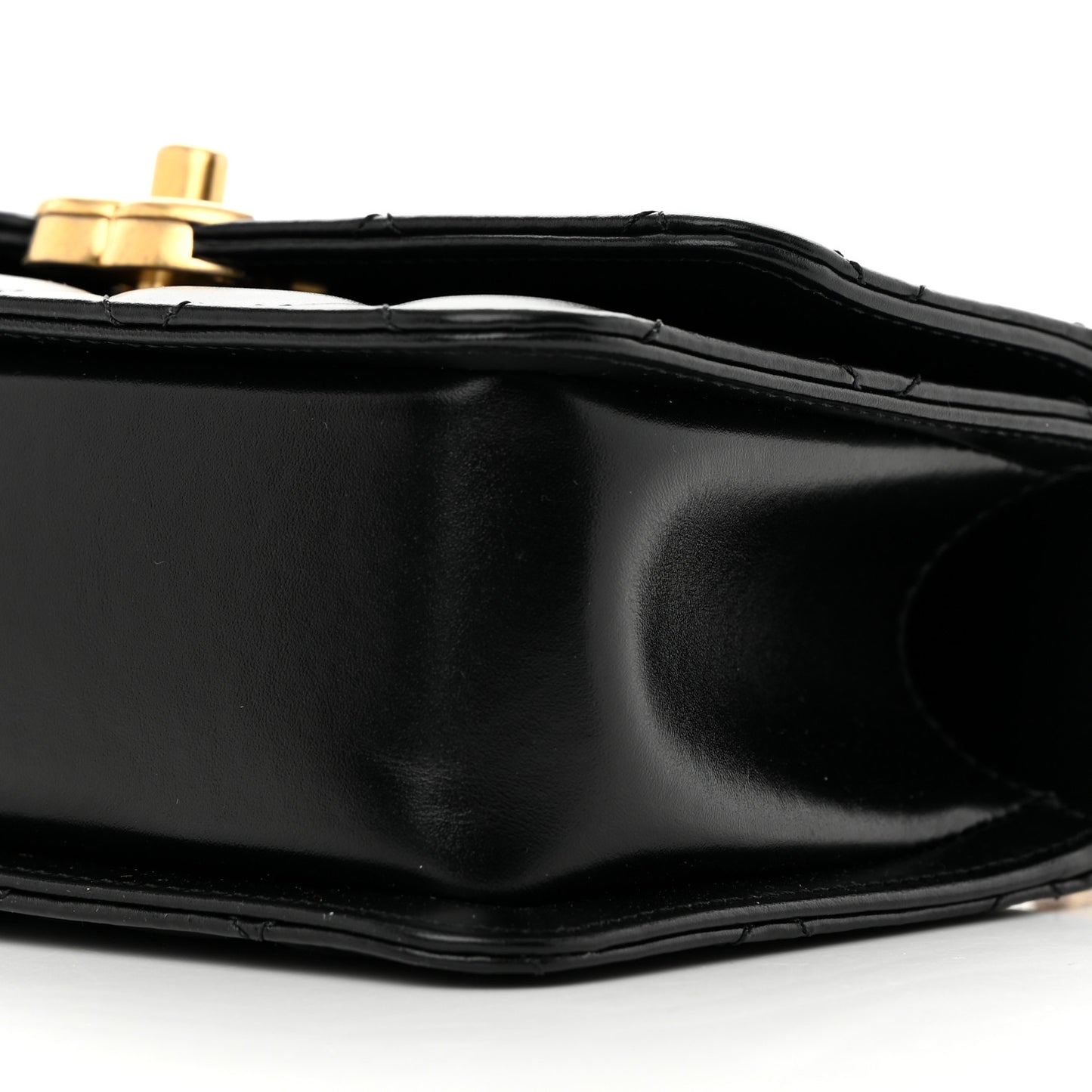 Calfskin Quilted Mini Perfect Fit Flap Black