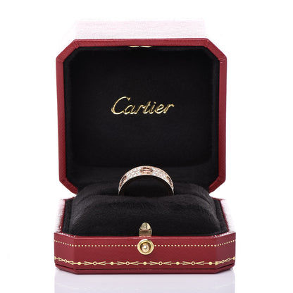 Cartier 18K Pink Gold Diamond 6.5mm LOVE Paved Ring 60 9 6 of 6
