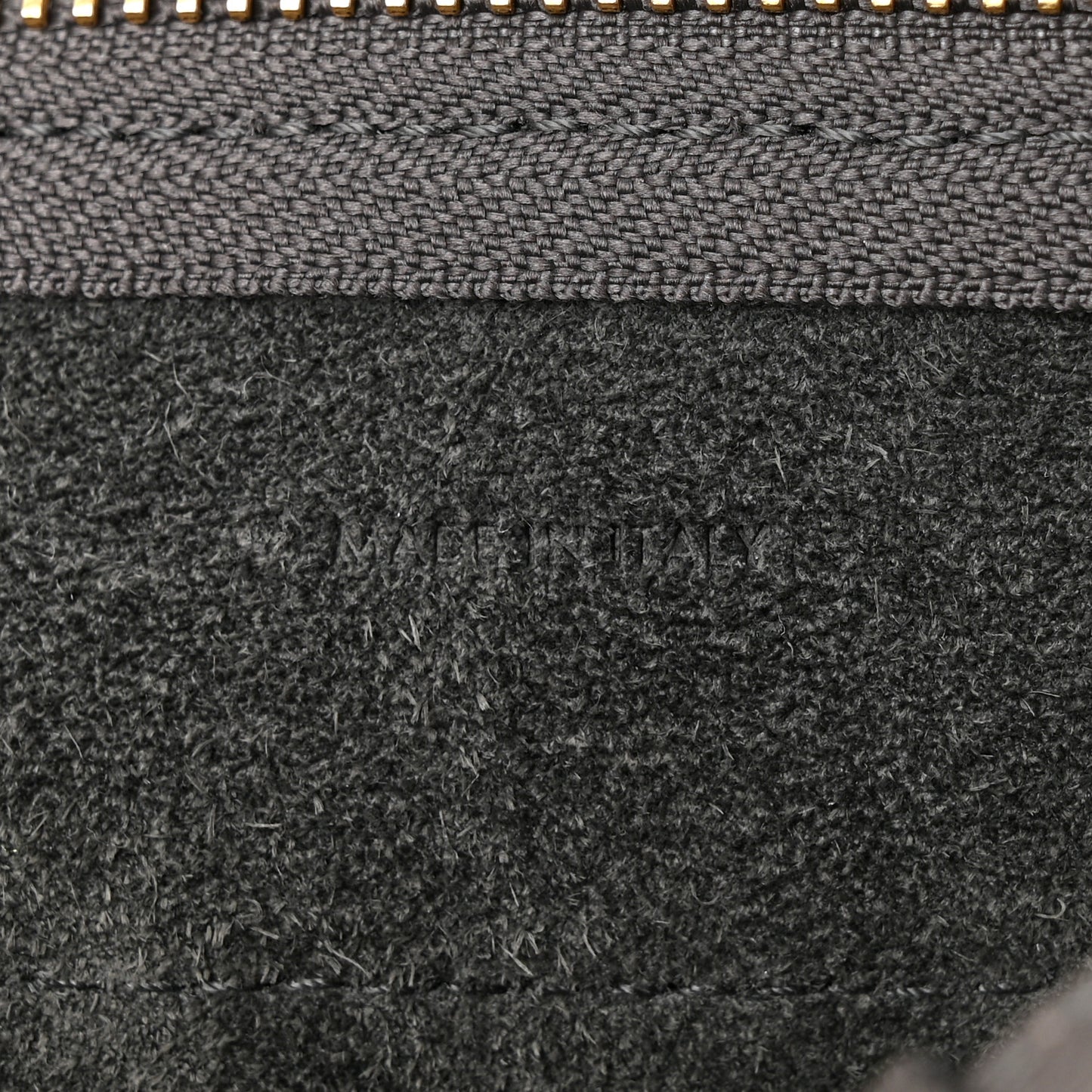 Grained Calfskin Nano Belt Bag Grey