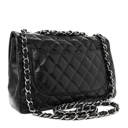 Chanel Lambskin Quilted Jumbo Single Flap Black 3 of 14