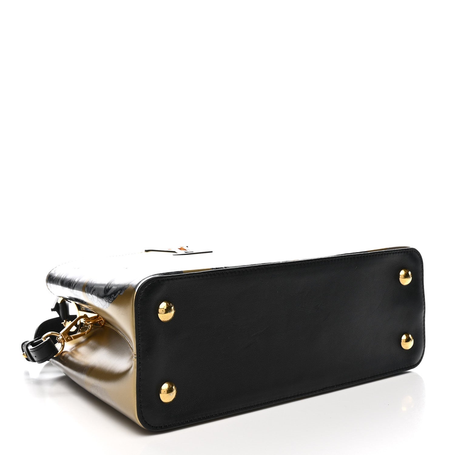 Louis Vuitton X FORNASETTI Calfskin Fornasetti Capucines MM Gold 4 of 10