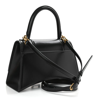 Balenciaga Shiny Box Calfskin Small Hourglass Top Handle Bag Black 3 of 12