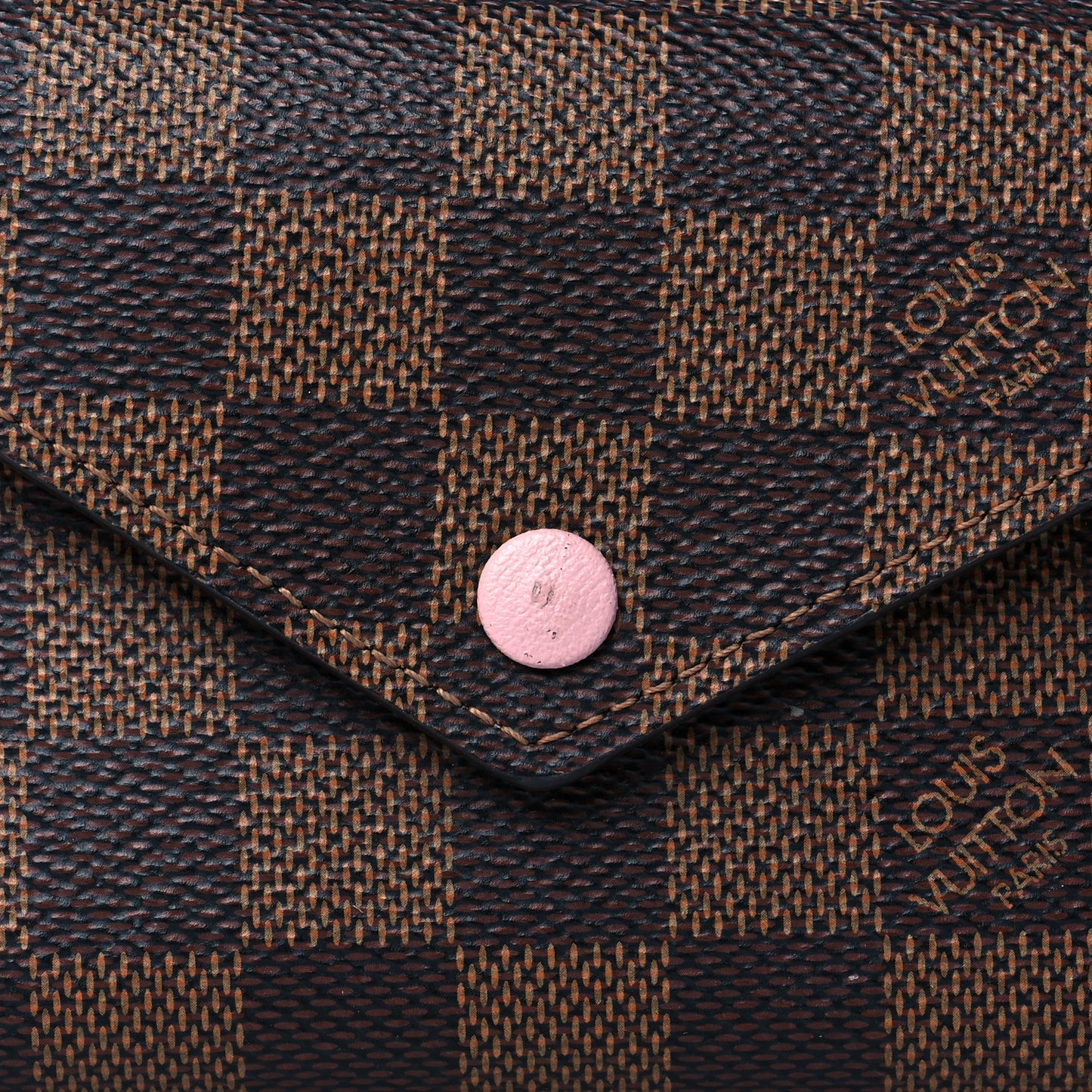 Damier Ebene Victorine Wallet Rose Ballerine