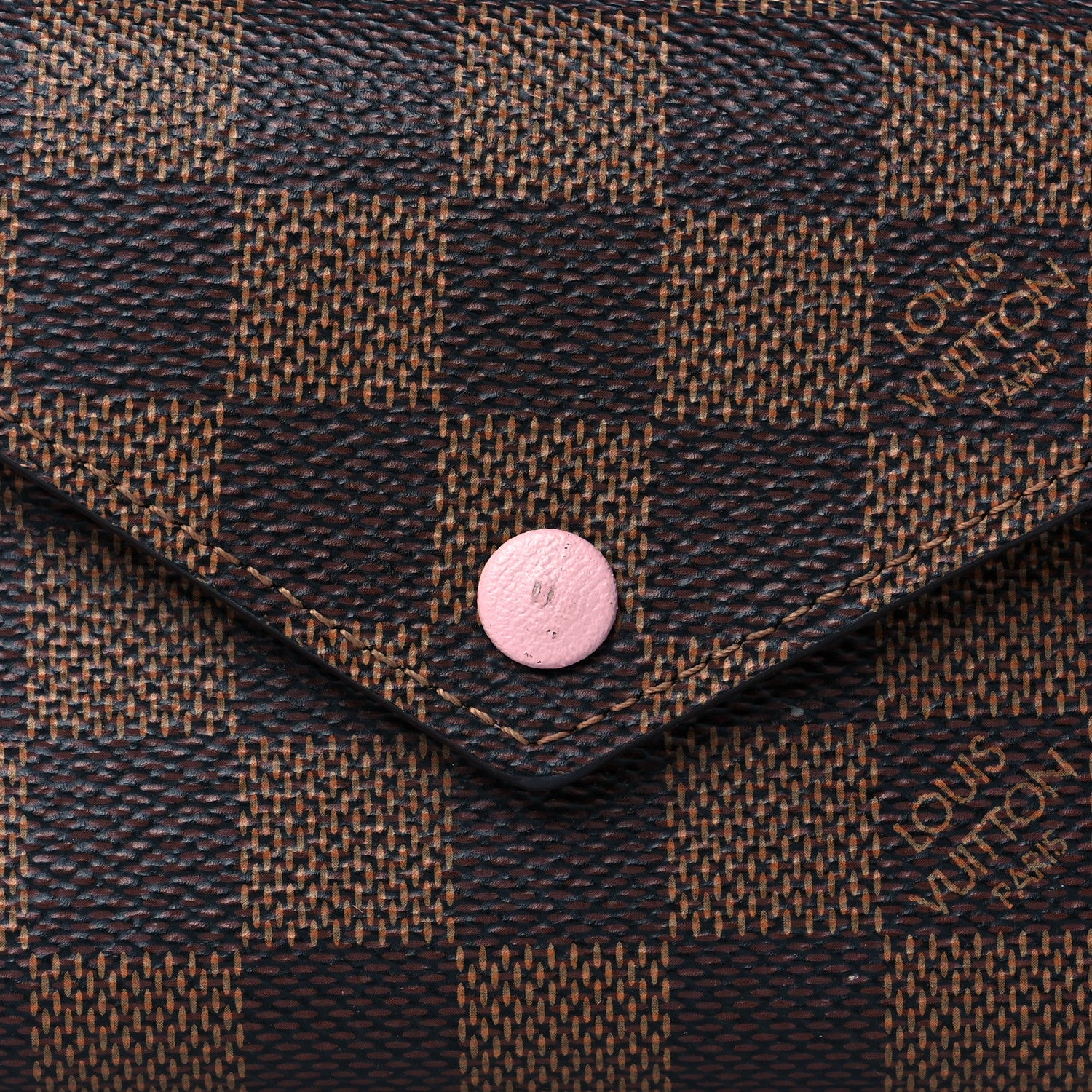 Louis Vuitton Damier Ebene Victorine Wallet Rose Ballerine 7 of 7