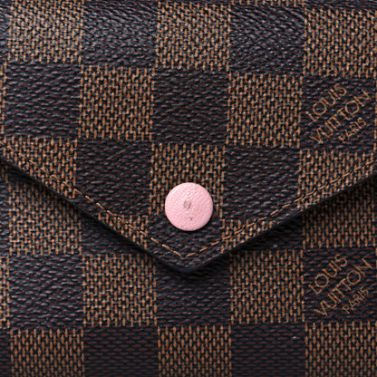 Louis Vuitton Damier Ebene Victorine Wallet Rose Ballerine 7 of 7