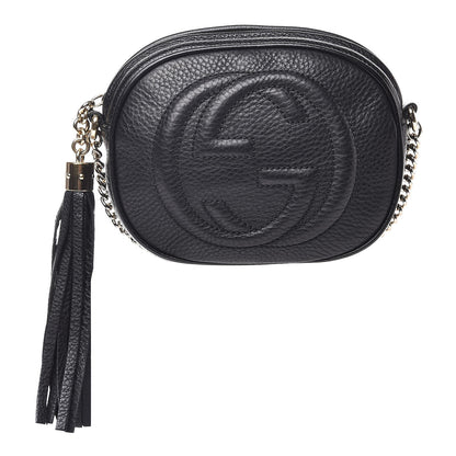 Gucci Pebbled Calfskin Mini Soho Chain Bag Black 1 of 7