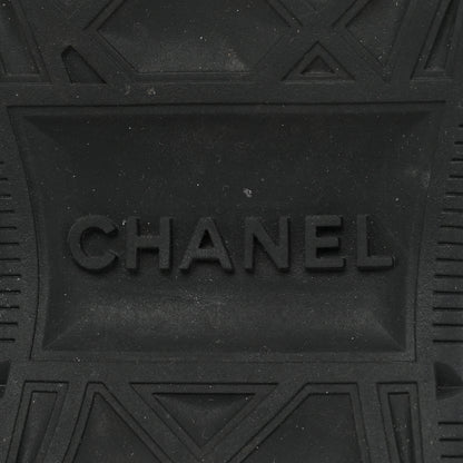Chanel Suede Calfskin Velvet Grosgrain CC Sneakers 41 Navy Blue Black 7 of 12