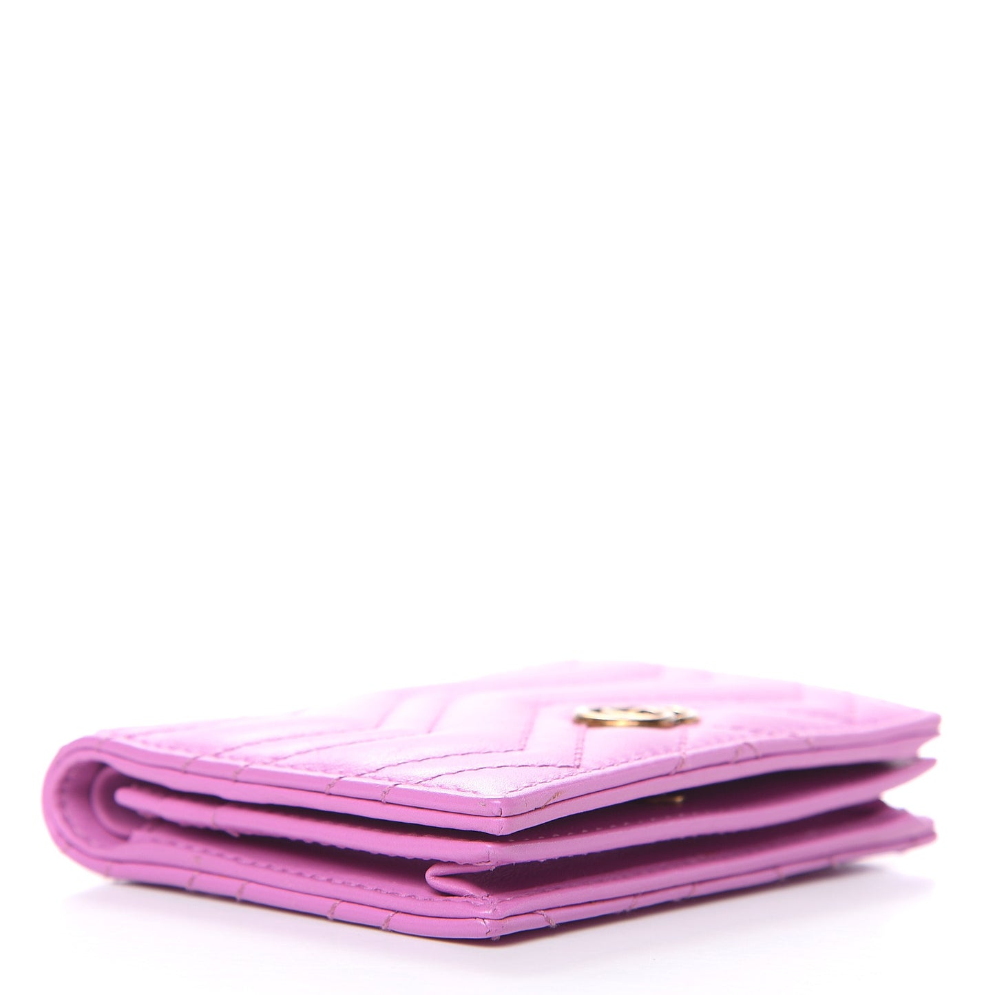 Calfskin Matelasse GG Marmont Card Case Candy Mousse