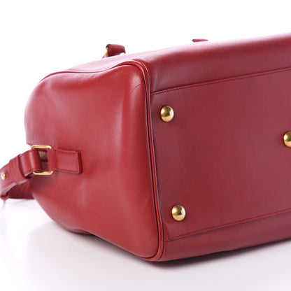 Saint Laurent Calfskin Classic Duffle 6 Red 6 of 7