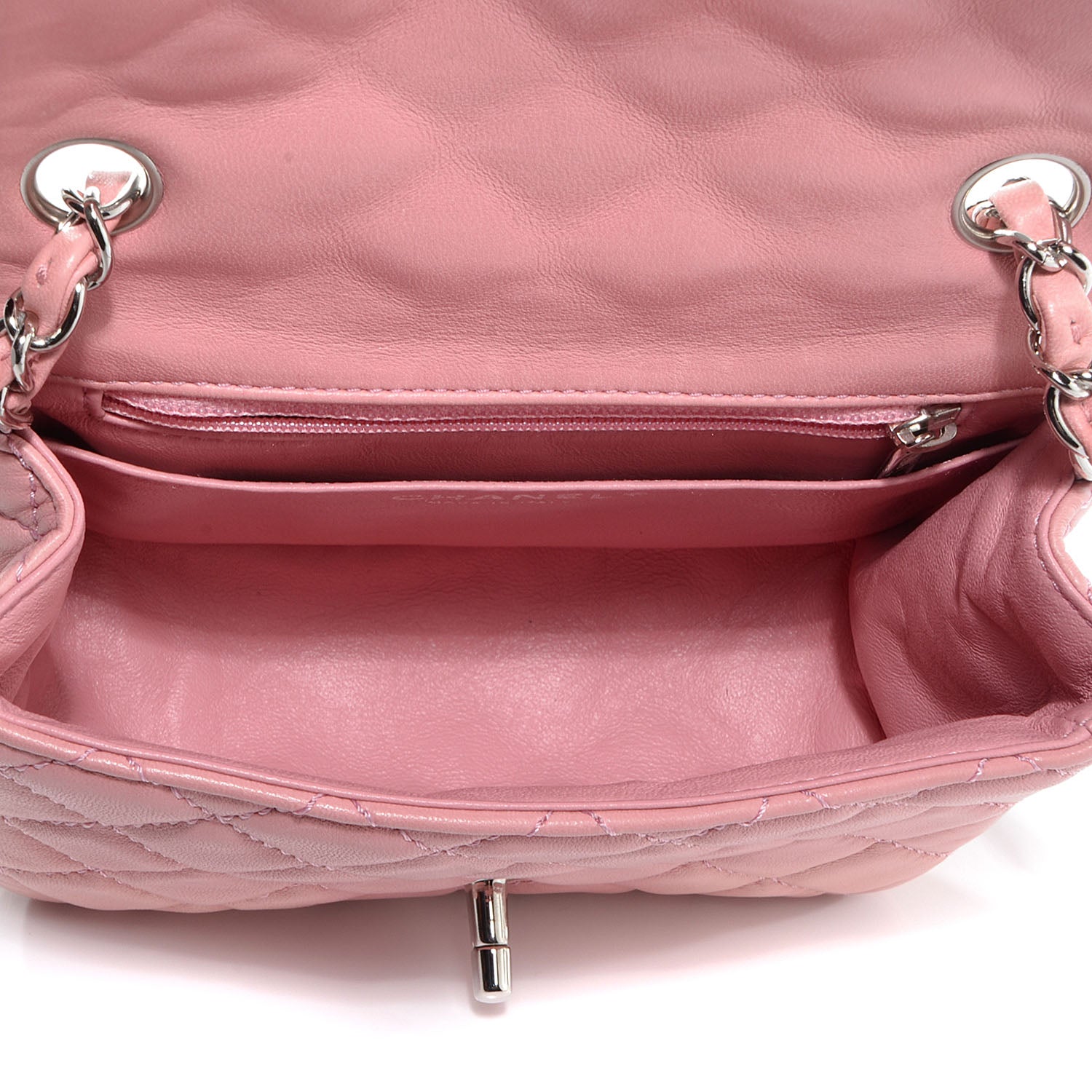 Chanel Lambskin Quilted Mini Square Flap Light Pink 7 of 10