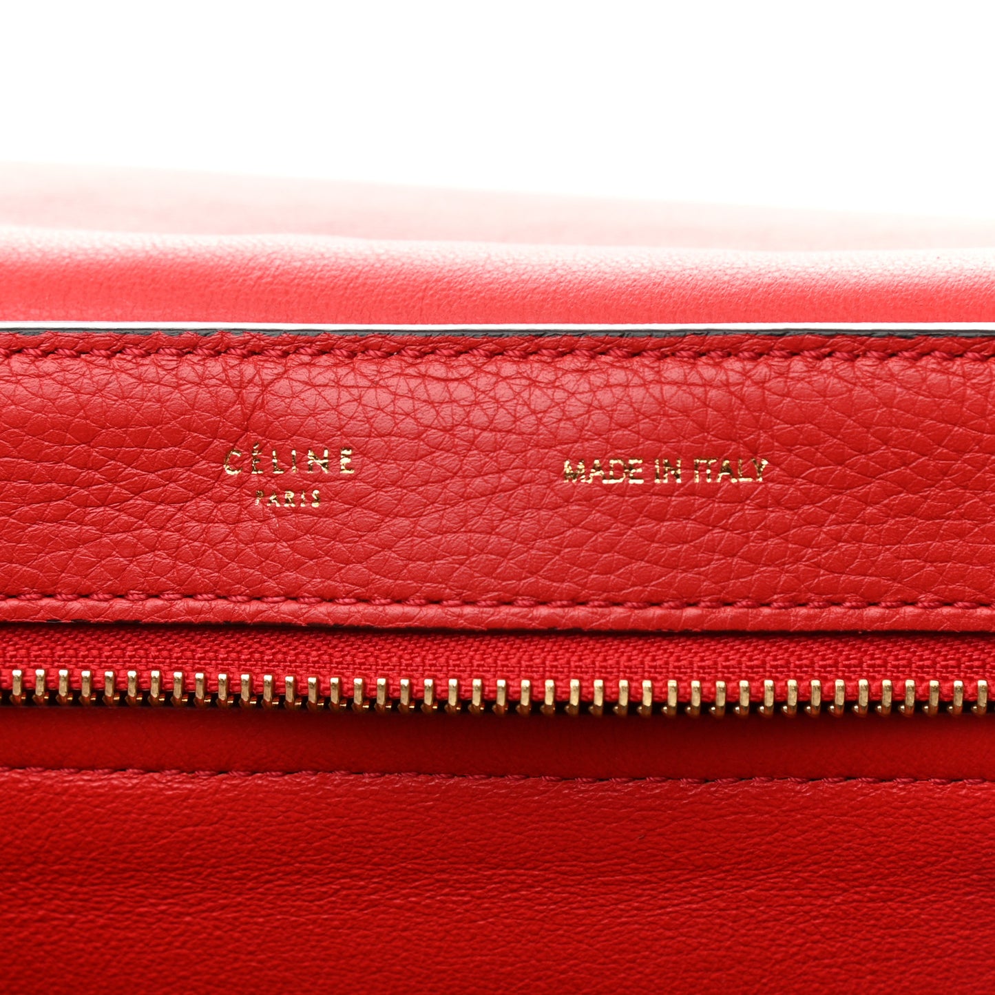 Drummed Calfskin Suede Large Trapeze Coquelicot