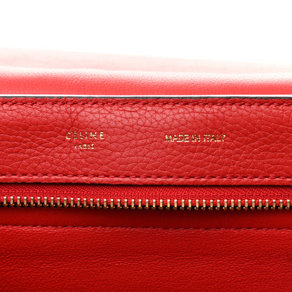 Celine Drummed Calfskin Suede Large Trapeze Coquelicot 5 of 12