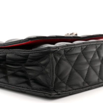 Alexander McQueen Calfskin Quilted Mini Skull Chain Crossbody Bag Black 9 of 10