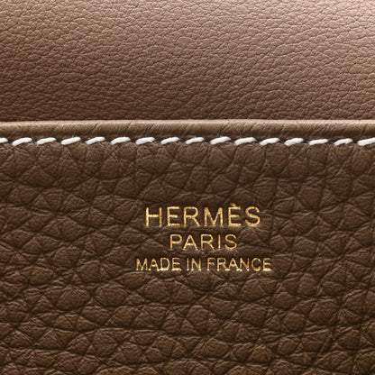 Hermes Taurillon Clemence Halzan 25 Etoupe 6 of 11