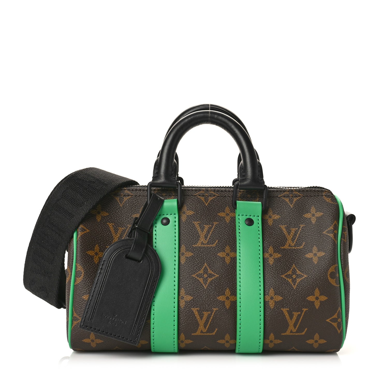 Monogram Macassar Keepall Bandouliere 25 Minty Green
