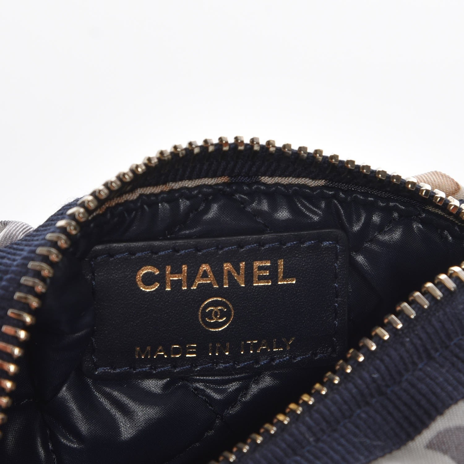 Chanel Nylon Cat Emoticon Cosmetic Pouch Navy 6 of 9