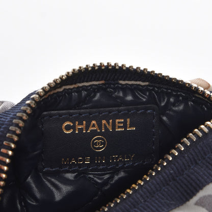 Chanel Nylon Cat Emoticon Cosmetic Pouch Navy 6 of 9