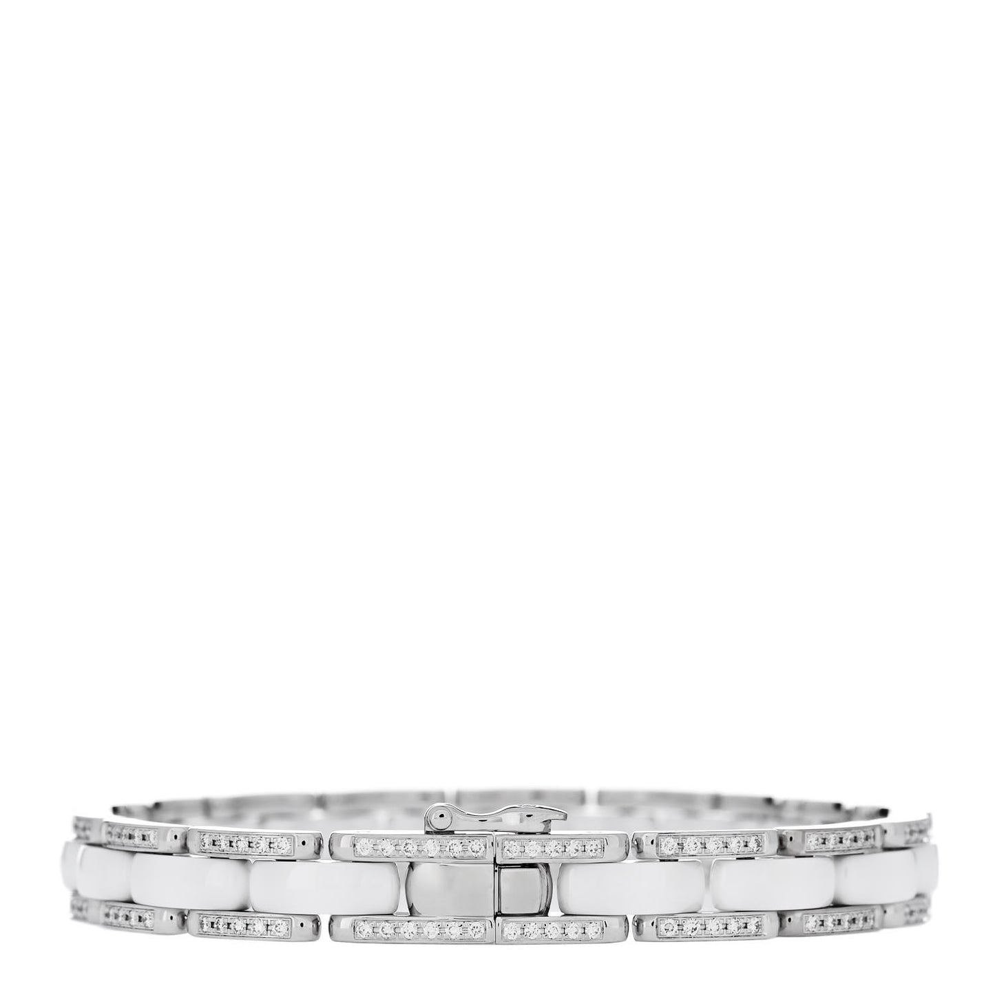 18K White Gold Diamond Ceramic Ultra Bracelet White