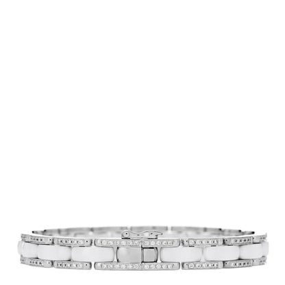 Chanel 18K White Gold Diamond Ceramic Ultra Bracelet White 2 of 3