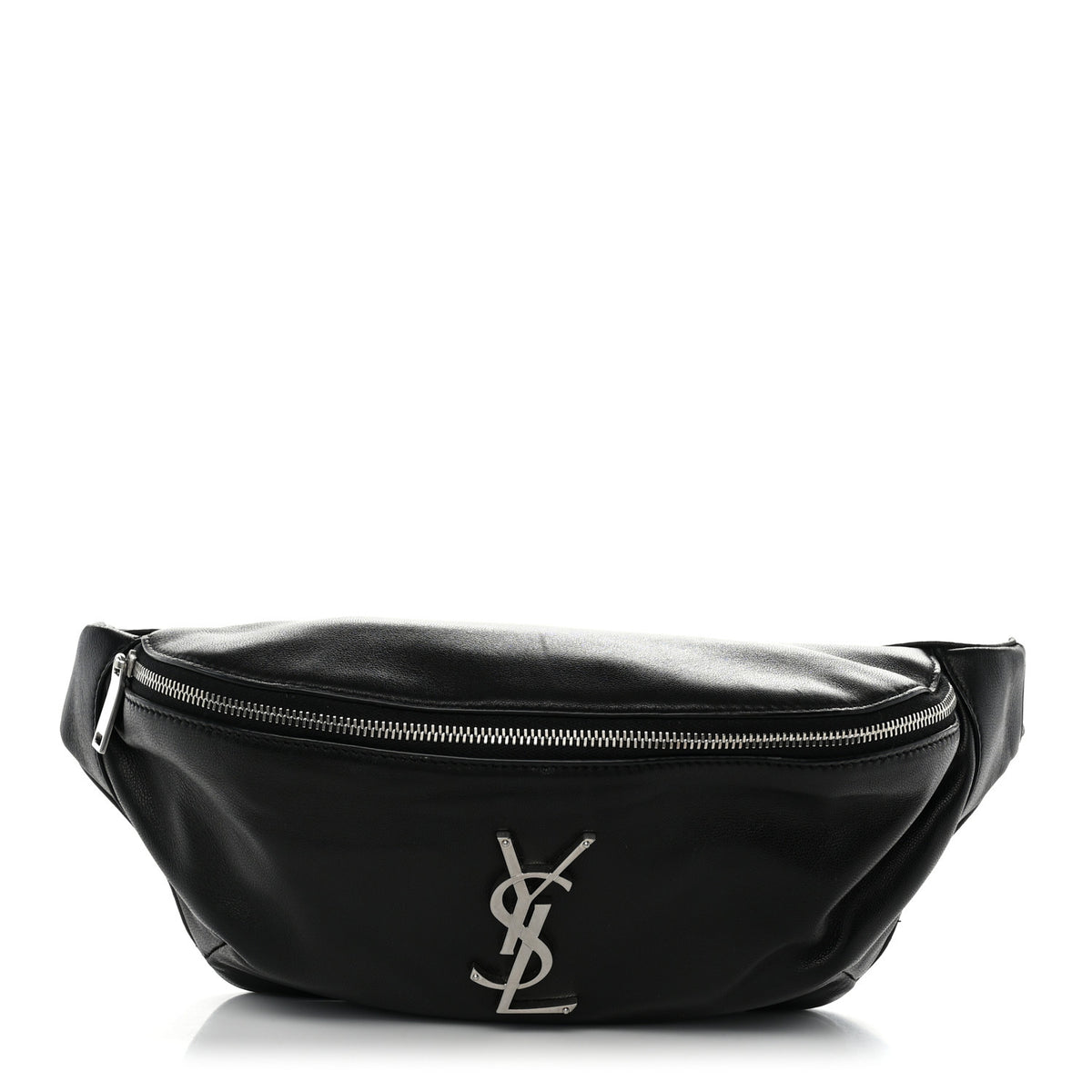 Saint Laurent Lambskin Monogram Belt Bag Black 1 of 12