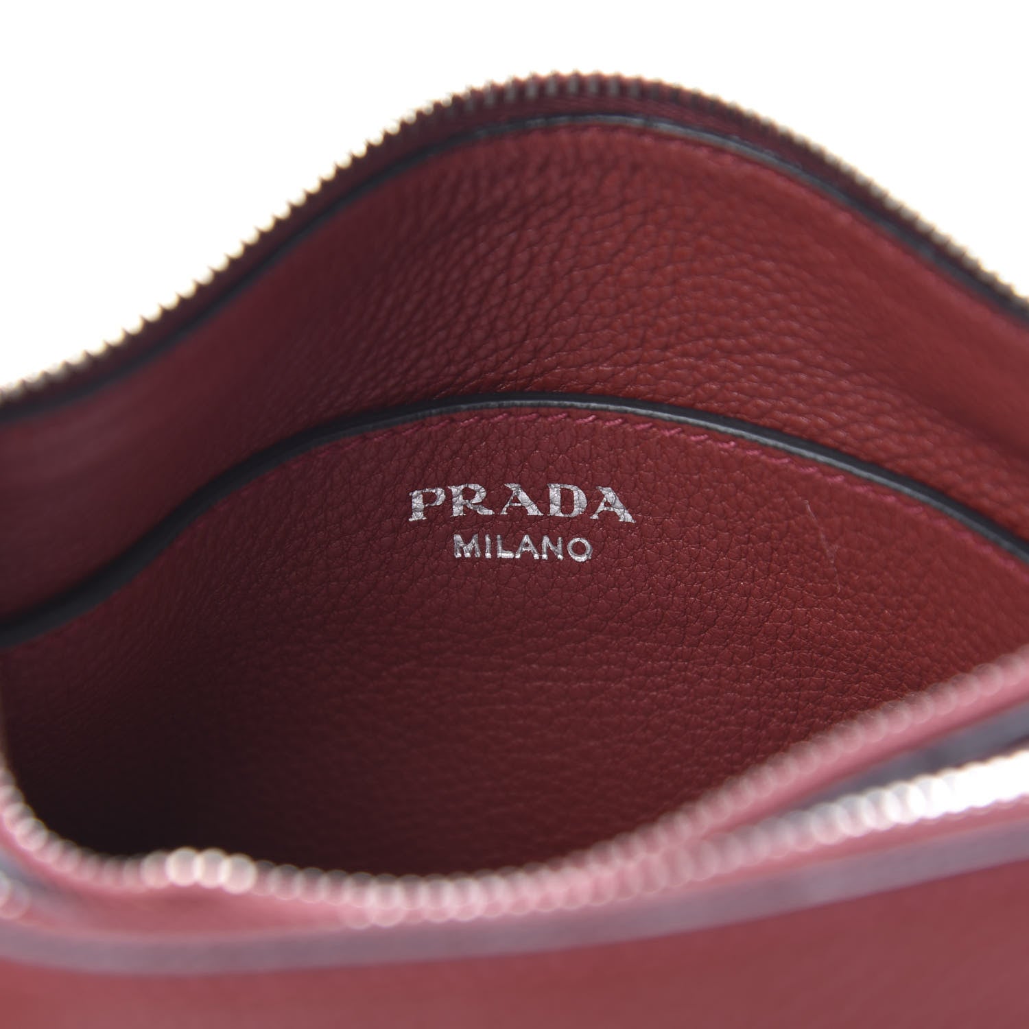 Prada Vitello Daino Double Zip Crossbody Bag Rubino 7 of 11