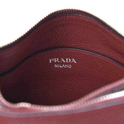 Prada Vitello Daino Double Zip Crossbody Bag Rubino 7 of 11
