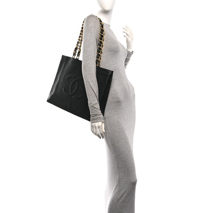 Chanel Lambskin CC Tote Black 2 of 10