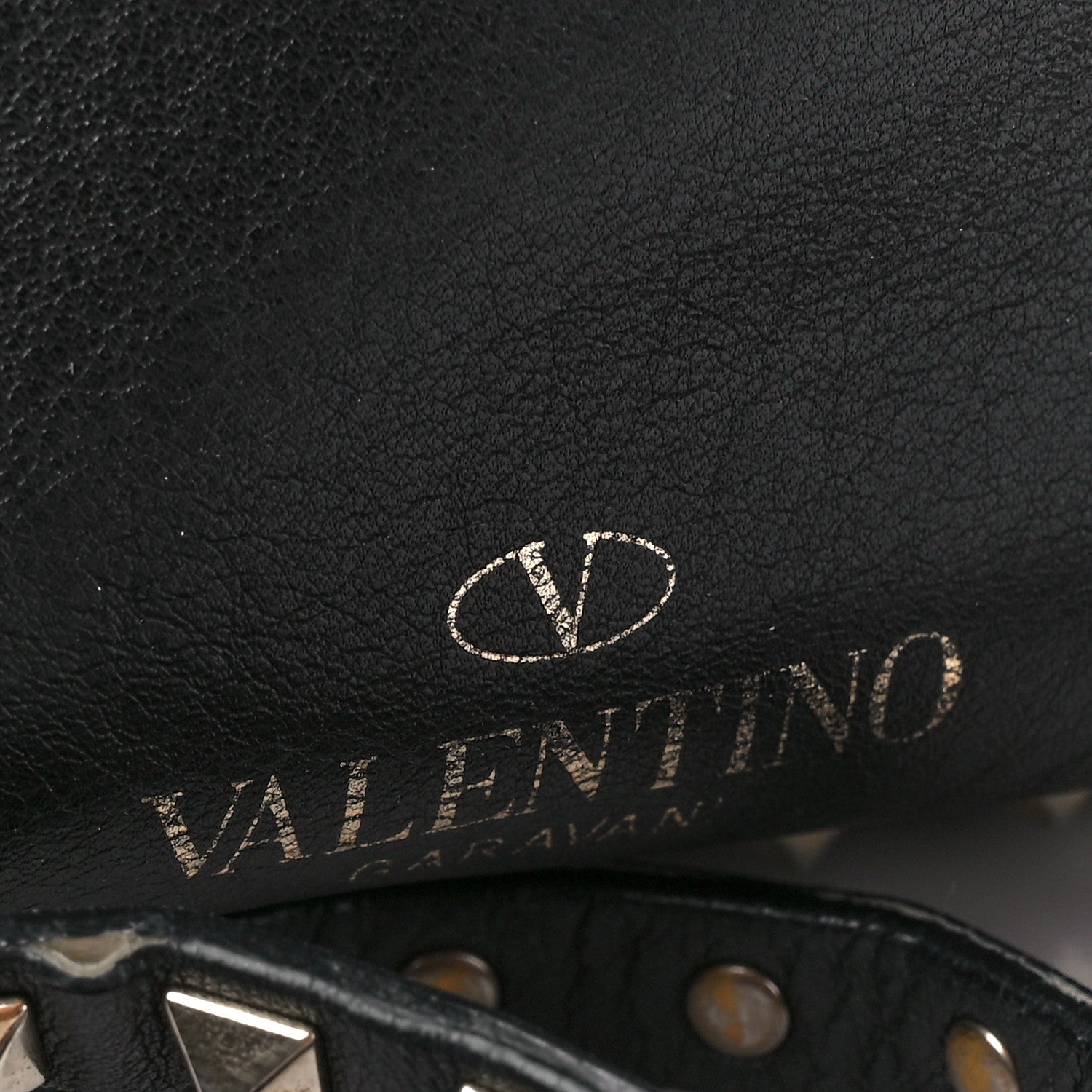 Valentino Garavani Vitello Small Rockstud Tote Black 8 of 11