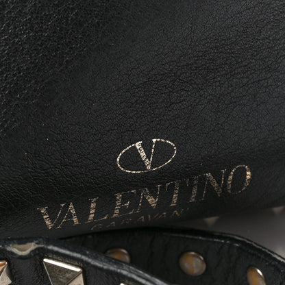 Valentino Garavani Vitello Small Rockstud Tote Black 8 of 11