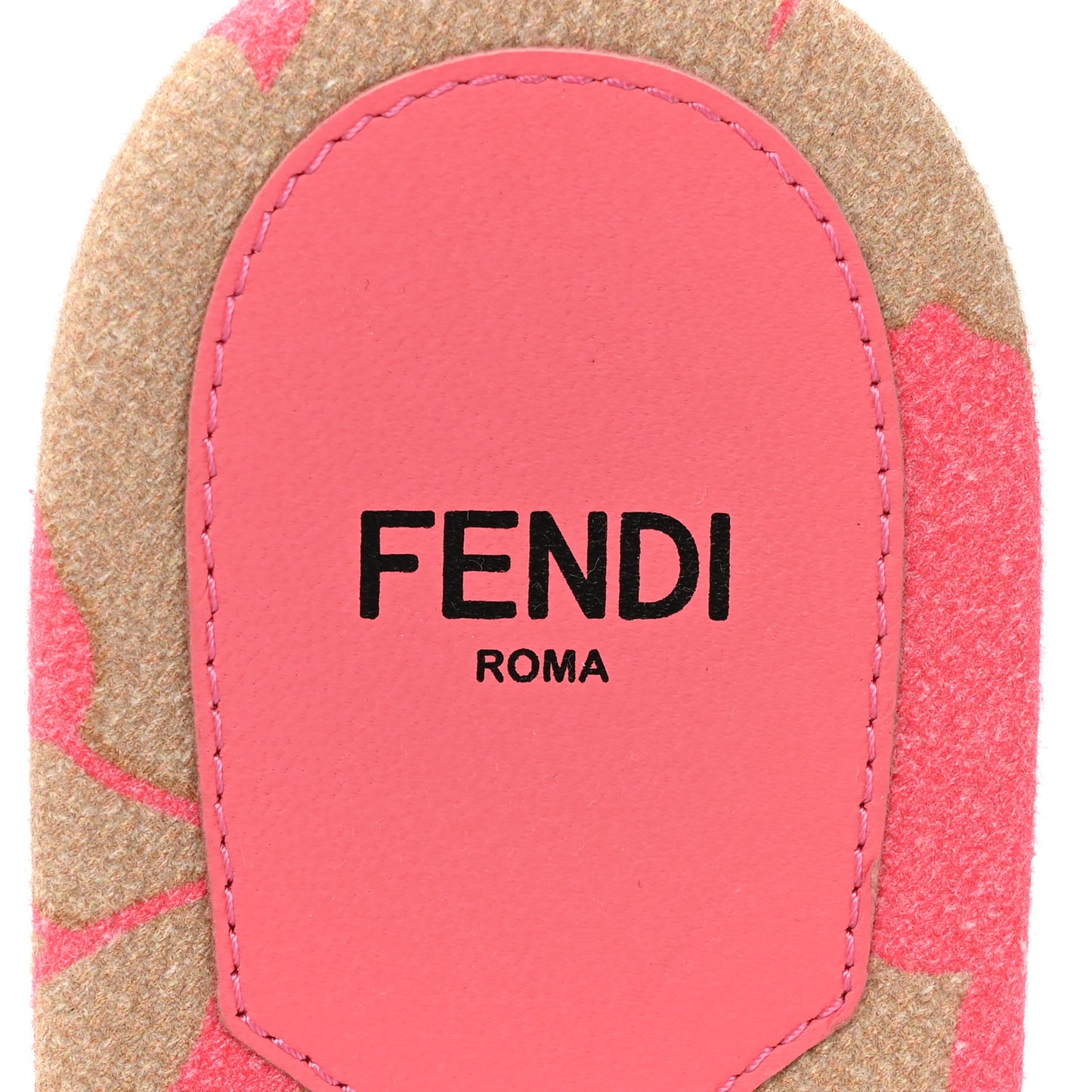 Canvas Rose Logo Embroidered Flat Slide Sandals 38.5 Kissed Black