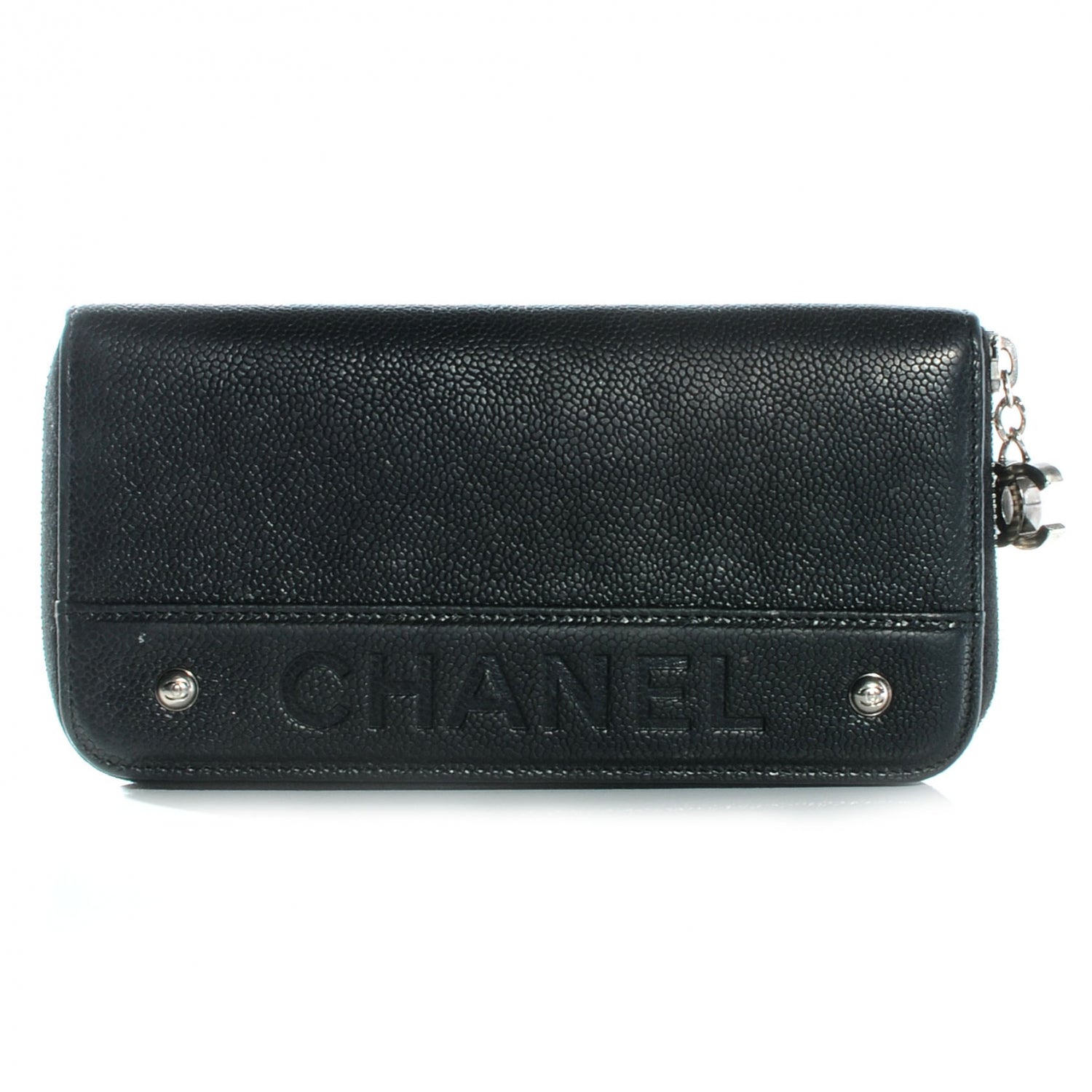 Chanel Caviar Zip CC Around Wallet Black 1 of 10