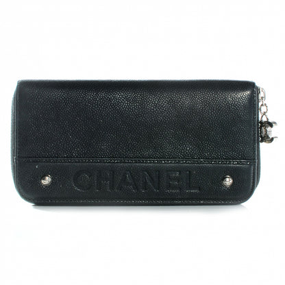 Chanel Caviar Zip CC Around Wallet Black 1 of 10