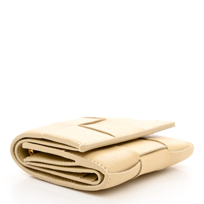 Bottega Veneta Nappa Calfskin Maxi Intrecciato Cassette Tri-Fold Wallet Porridge 4 of 10