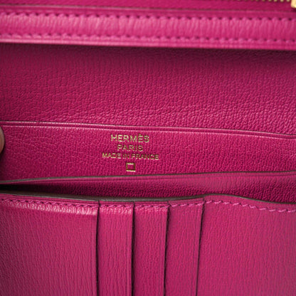 Hermes Matte Alligator Bearn Compact Wallet Rose Scheherazade 12 of 19