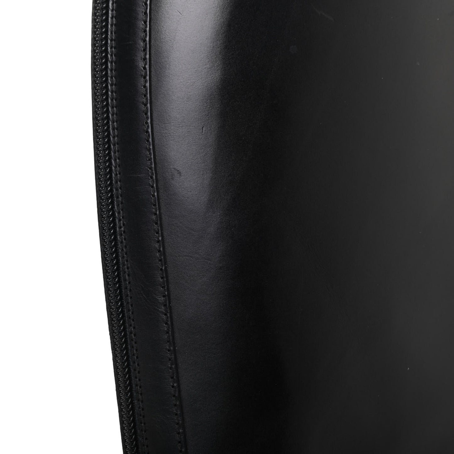 Calfskin Lace Up Knee High Boots 40 Black