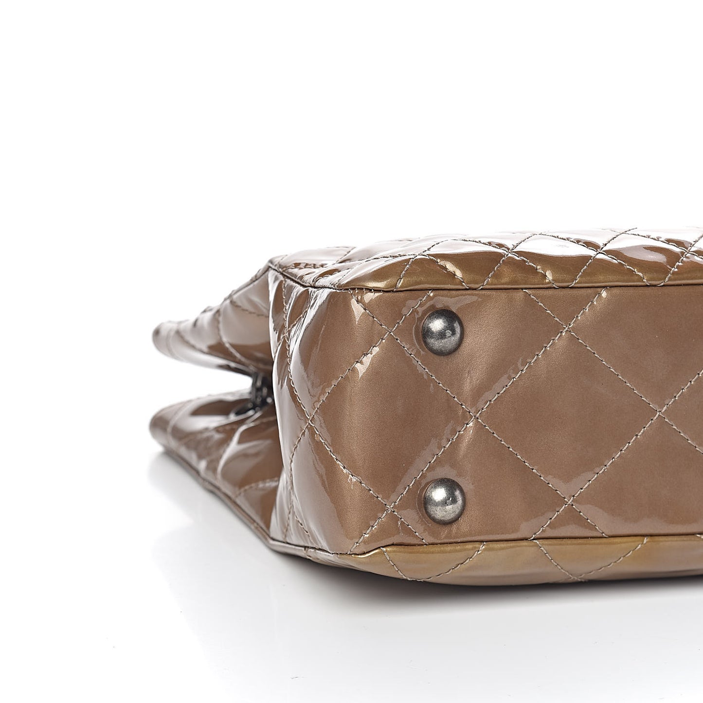 Patent Calfskin Quilted Reissue 2.55 Tote Khaki