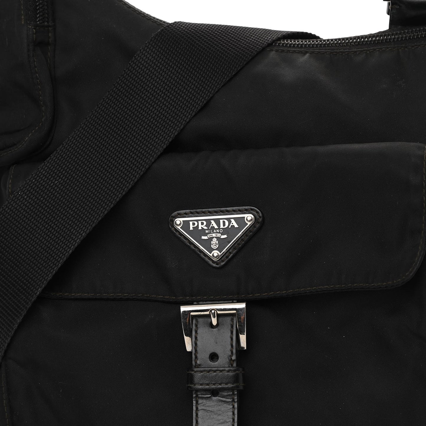 Nylon Vela Sling Messenger Bag Black