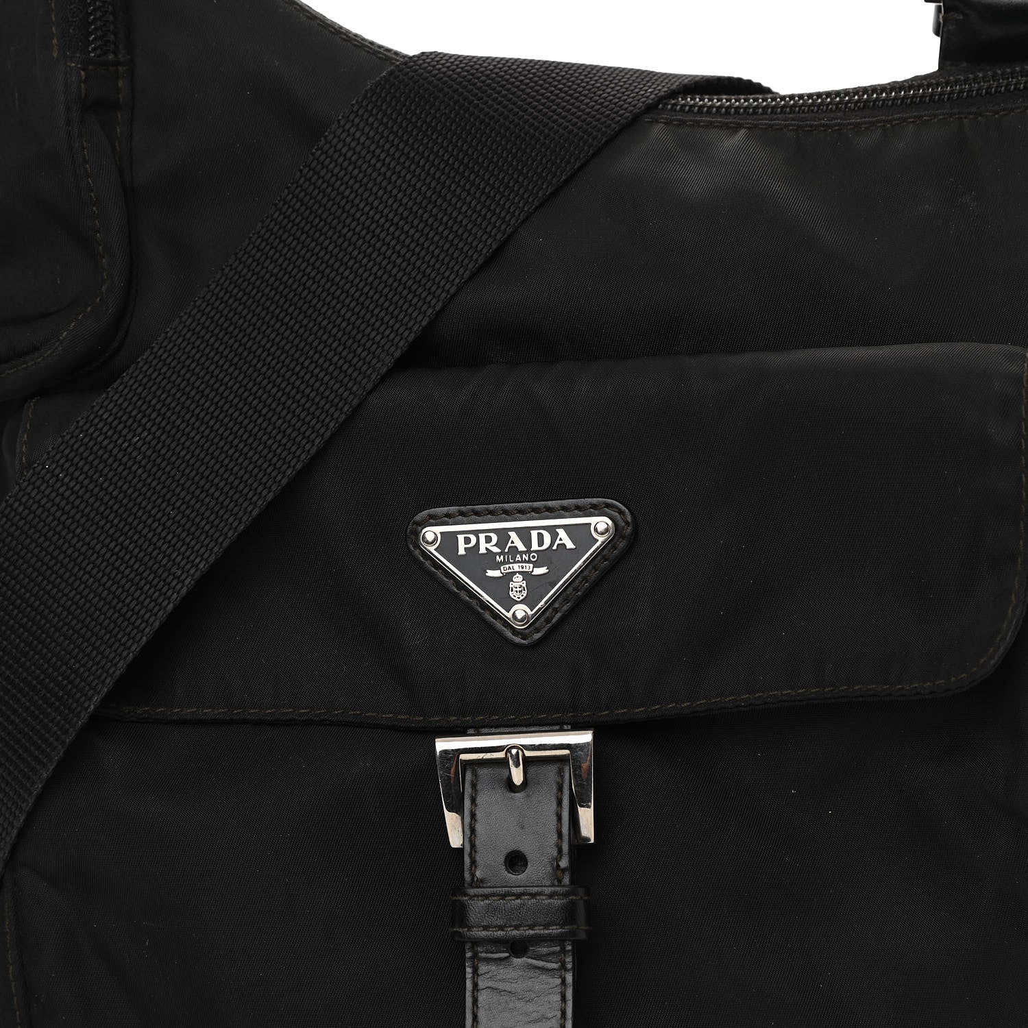 Prada Nylon Vela Sling Messenger Bag Black 6 of 11