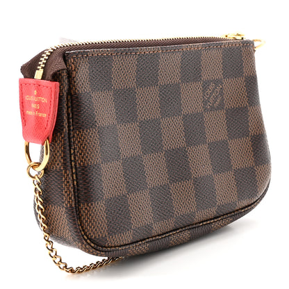 Louis Vuitton Damier Ebene 2019 Christmas Animation Mini Pochette Accessories Red 3 of 6