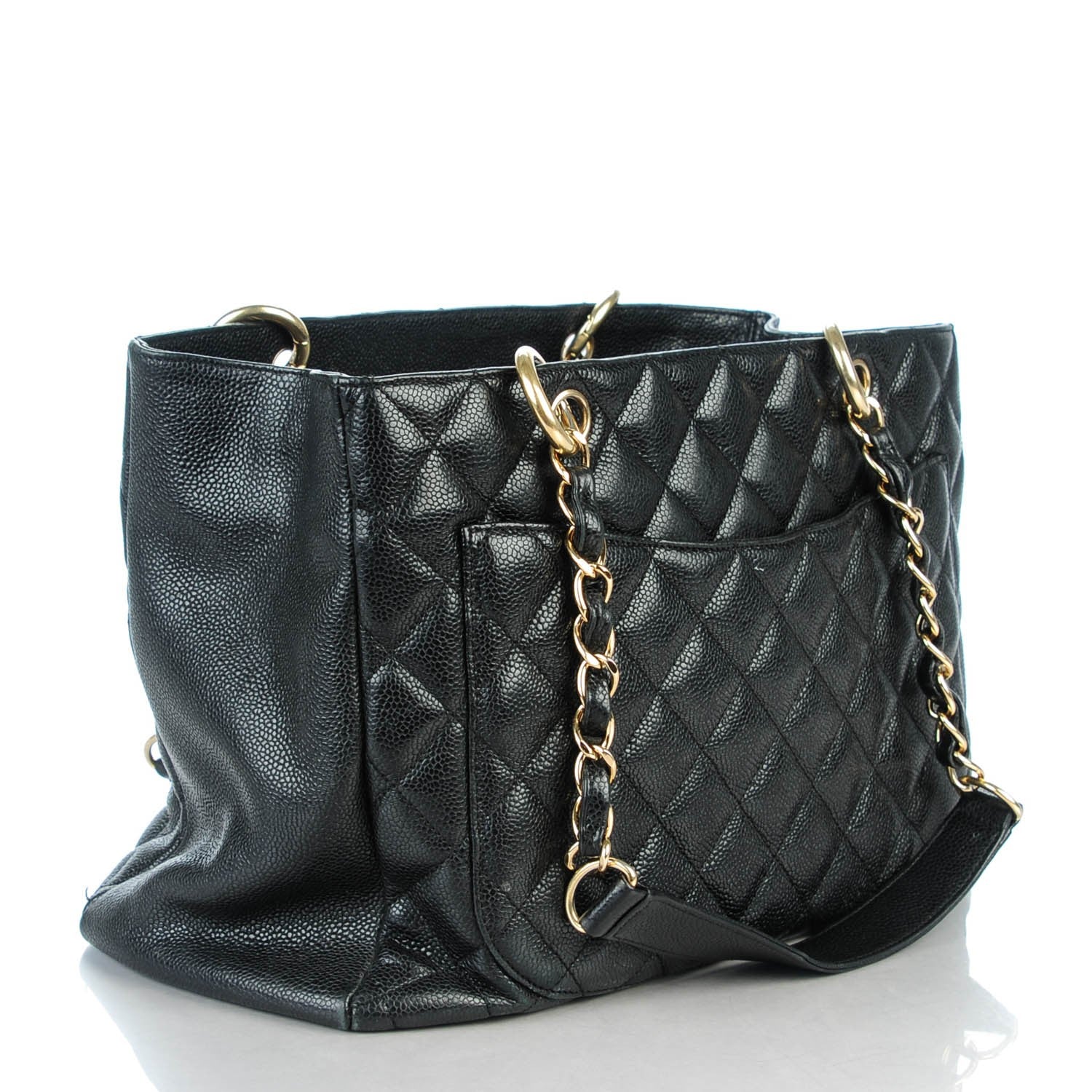 Chanel Caviar Quilted Grand Shopping Tote GST Black 3 of 8