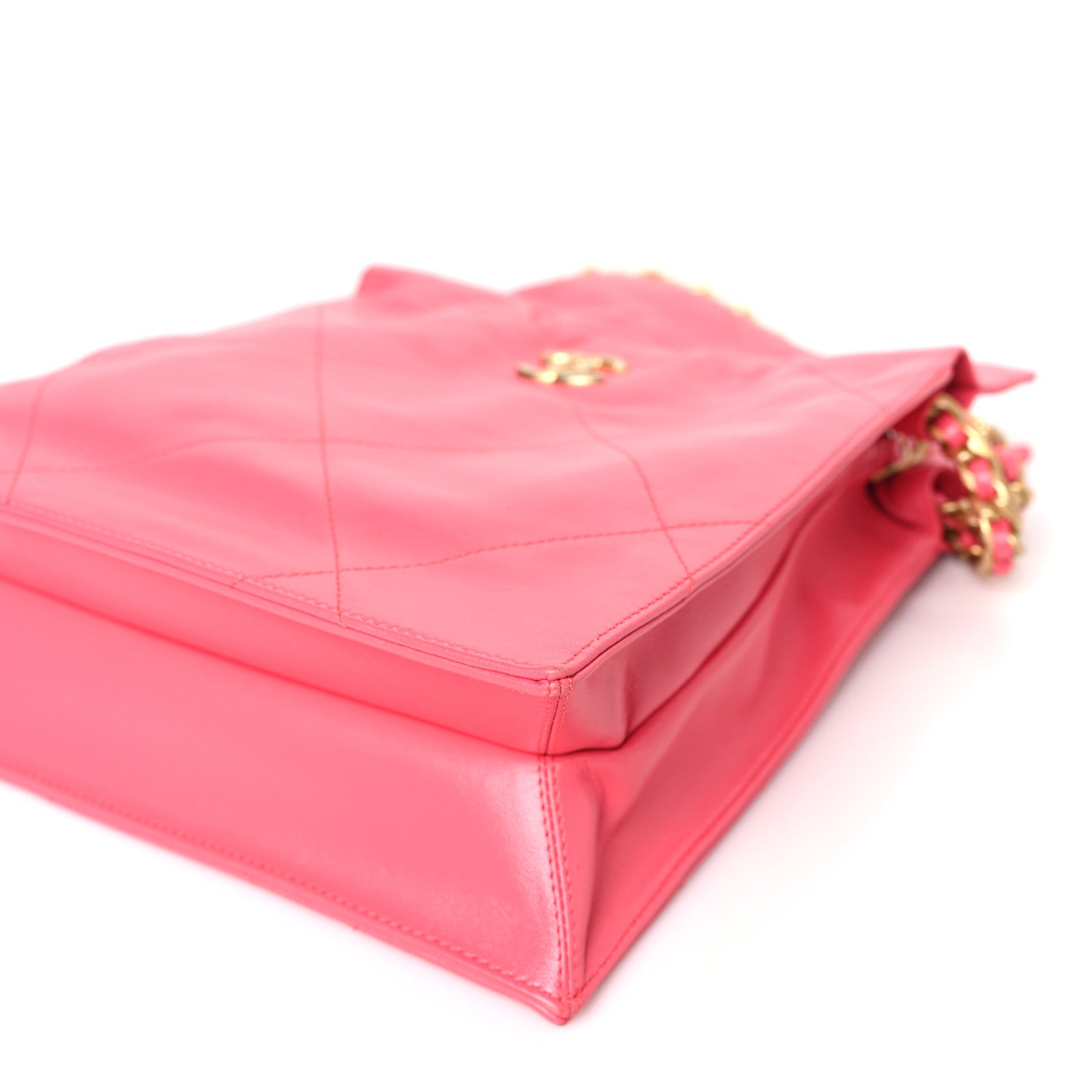 Chanel Calfskin Quilted Drawstring Bag Pink 9 of 9