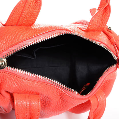 Alexander Wang Pebbled Calfskin Rocco Tangerine with Pale Gold Hardware 5 of 8