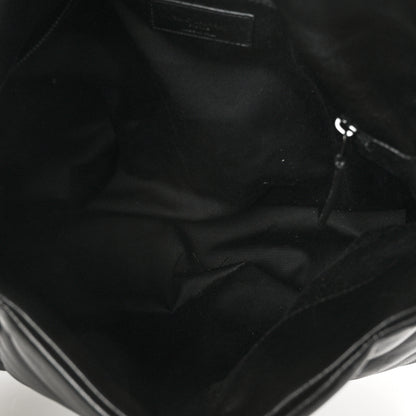 Saint Laurent Lambskin Quilted Monogram Monochrome Medium Loulou Puffer Chain Satchel Black 5 of 8
