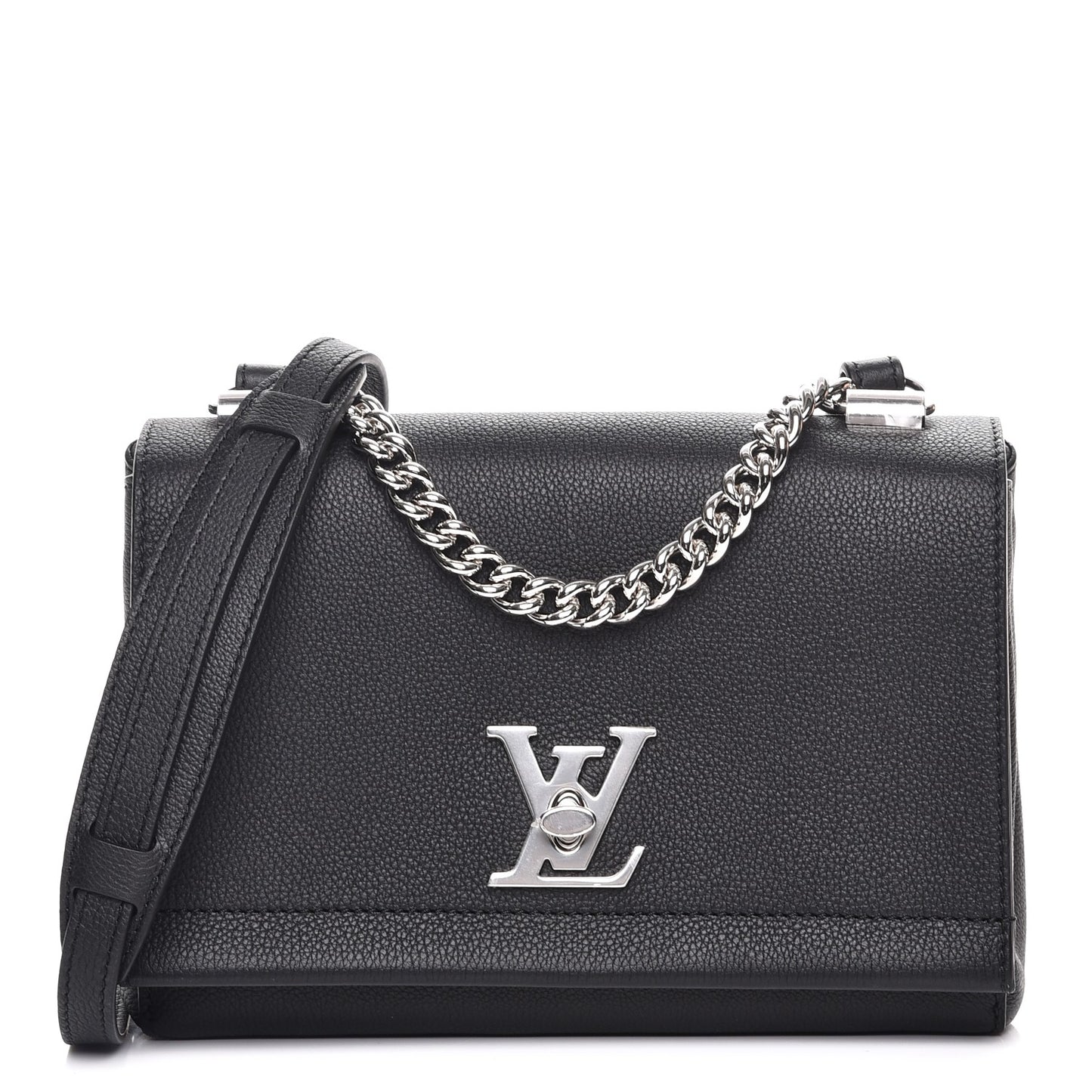 Calfskin Lockme II Chain Bag BB Black