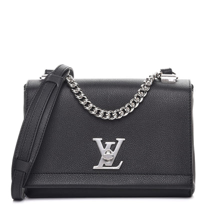 Louis Vuitton Calfskin Lockme II Chain Bag BB Black 1 of 8