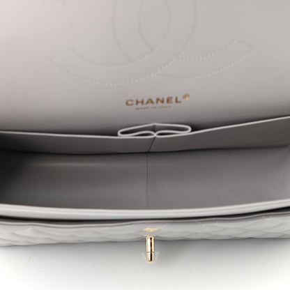 Chanel Caviar Quilted Jumbo Double Flap Grey 5 of 10