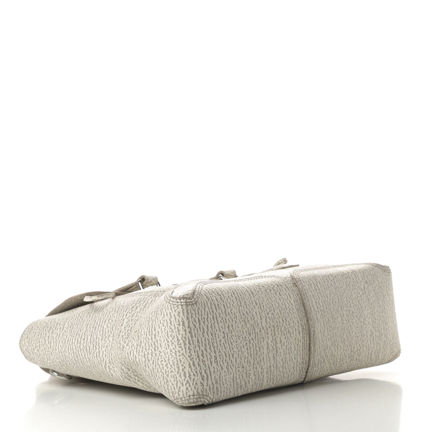 3.1 Phillip Lim Shark Embossed Textured Calfskin Large Pashli Satchel Ivory Dove 5 of 14