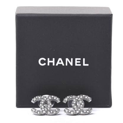 Chanel Ruthenium Crystal Pearl Caviar Earrings 5 of 5